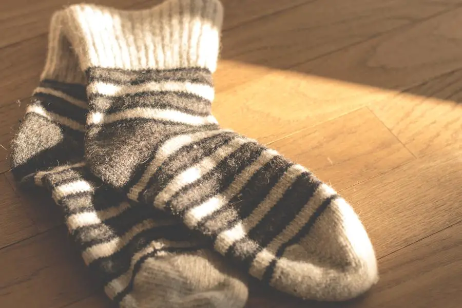 Wool socks are warm
